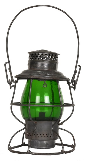Railroad Lantern with Green Globe Not Marked