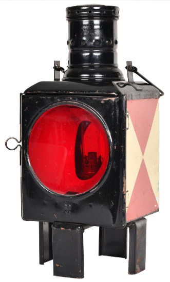 Unmarked Unusual Two-Way Railroad Lantern