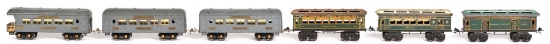 6-Ives Train Cars 130 Buffet, 141 Parlor, 142 Parlor, 141 Parlor