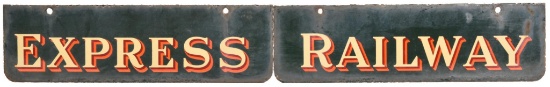 Railway Express Porcelain Sign