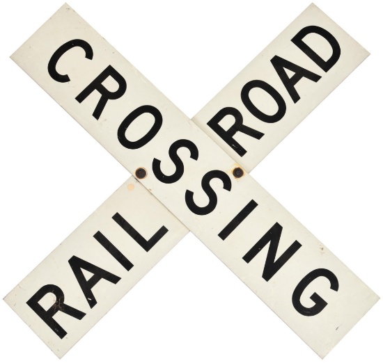 Railroad Crossing Metal Sign