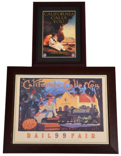 2-Union Pacific "California Calling You" Reproduction posters