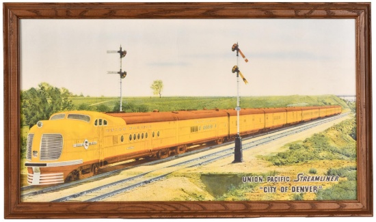 Union Pacific Streamliner "City of Denver" Train Ad