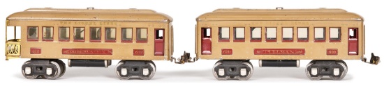 Lionel O Gauge #610 Pullman & #612 Observation Car