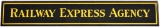 Railway Express Agency (black) Porcelain Sign