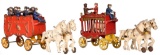 Hubley Cast Iron Overland Circus Band & Polar Bear Wagon