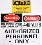 4-Damage, Caution, Authorized Personnel Only Porcelains