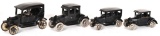 4-Ford Cast Iron Arcade Cars