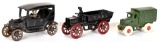 Arcade Ford Touring, Hubley Coal & Railway Express Trucks