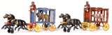 Hubley Cast Iron Royal Circus Polar Bear & Lion Wagons