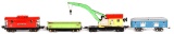 4-Lionel O Gauge Cars 2810 crane, 602, 2817, 812