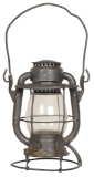 Railroad Lantern with Clear Globe Etched L.V. R.R.