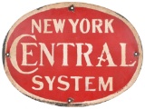New York Central System Metal Sign