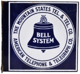 Bell System Mountain States Porcelain Sign