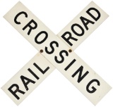 Railroad Crossing Metal Sign