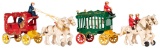 Hubley Cast Iron Overland Circus Organ & Polar Bear Wagon