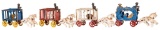 3-Hubley Cast Iron Overland Cirrus Polar Bear Wagons