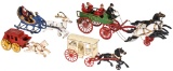 Cast Iron Santa Sleigh & Patrol Wagon (reproduction)