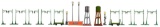 Box of Lionel Accessories 2-Water Towers, Street Lights,