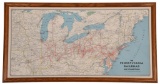 Pennsylvania Railroad Map of the Center and Northeast US