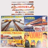 5-Lionel Catalogs 1954, 1955, 2-1956 (different) & 1957