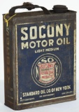 Socony Motor Oil Light Medium 1 Gallon Can