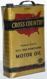 Cross Country Motor Oil 5 Quart Can