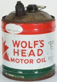 Wolf's Head Motor Oil 5 Gallon Can