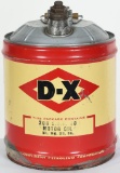 D-X Motor Oil 5 Gallon Can