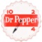 Dr Pepper 10-2-4 Bottle Cap Electric Clock