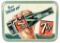 7up w/Swim Suit Girl on Bottle Metal Sign