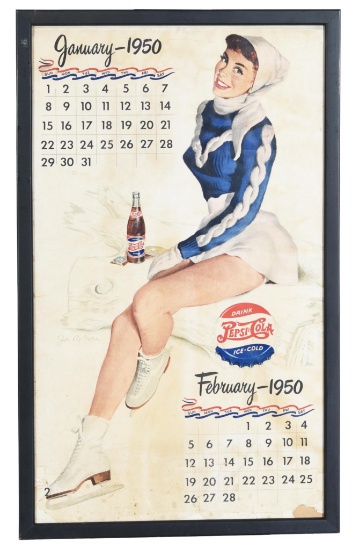 1950 Pepsi:Cola Calendar January-February