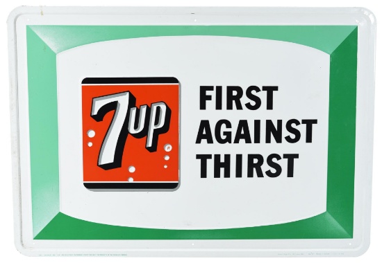 7up "First Against Thirst" Metal Sign