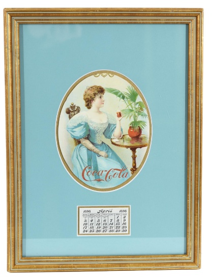 1898 Coca-Cola Calendar Trimmed