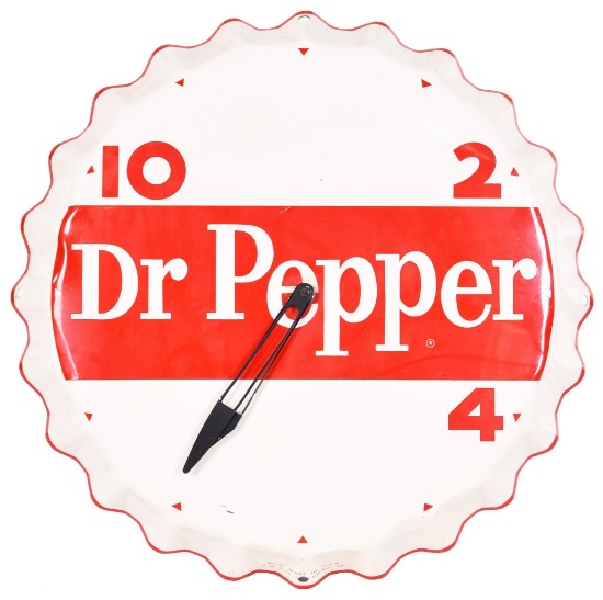 Dr Pepper 10-2-4 Bottle Cap Electric Clock