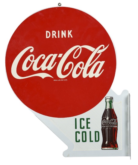 Drink Coca-Cola w/Bottle Metal Sign