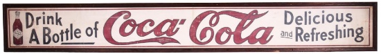 Rare 1911 Drink A Bottle of Coca-Cola Canvas Banner