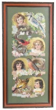 1905 Christian Herald Calendar w/Girls & Song Birds