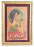 Early TOC Coca-Cola is Delicious Decal w/Lady Drinking a Coke