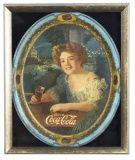 1909 Coca-Cola Oval Serving Tray Exhibition Girl