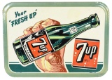 7up w/Swim Suit Girl on Bottle Metal Sign