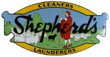 Shepherds Cleaners Launderers w/Logo Porcelain Sign