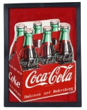 Coca-Cola Six-Pack of Bottles Metal Sign