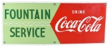 Drink Coca-Cola (red) Fountain Service Porcelain Sign