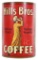 Hills Bros Coffee Cardboard Half-Round Sign