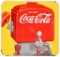 Drink Coca-Cola Porcelain Sign With Dispenser Graphic