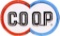Coop Double Circle Porcelain Sign w/Neon Added