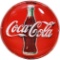 Coca-Cola Porcelain Button w/Bottle Neon Added