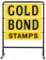 Gold Bond Stamps Metal Curb Sign