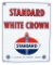 Standard White Crown w/Logo Porcelain Sign